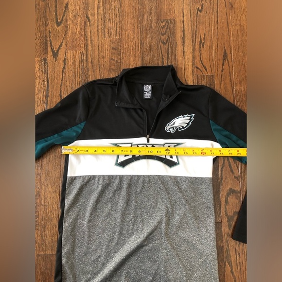 Philadelphia Eagles NFL Team Apparel Boys 18-20 Active 1/4 Zip Pullover - EUC! - Picture 6 of 10